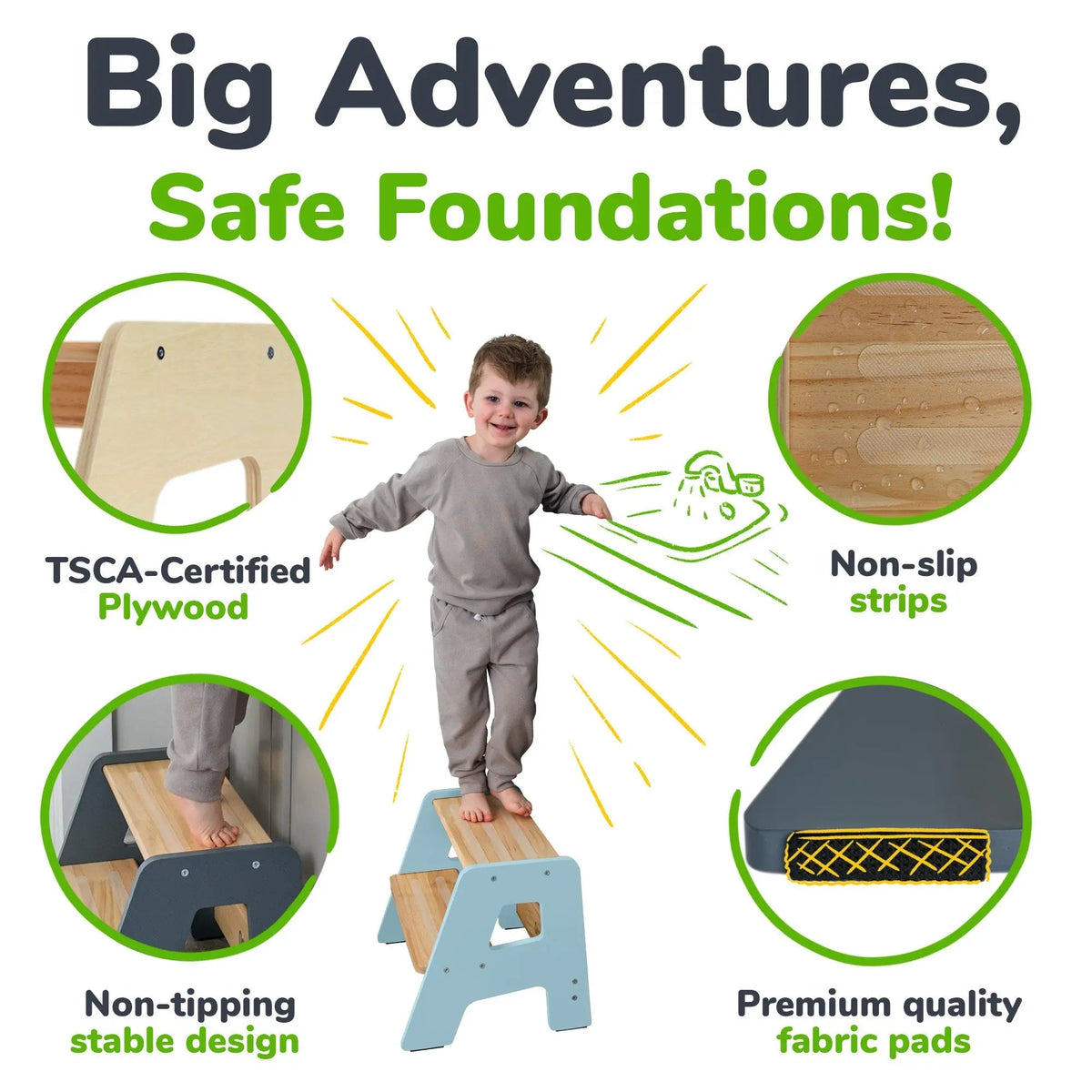 Ocodile.com 2 - Step Stool for Kids - 