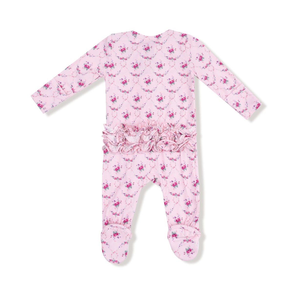 Angel Dear 2 Way Ruffle Zipper Footie Soft Bamboo Viscose for Baby - Everetts Place Boutique - 