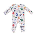 Angel Dear 2 Way Zipper Footie for Babies Soft Viscose from Bamboo Fabric Signature Prints - 