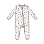 Angel Dear 2 Way Zipper Ruffle Back Baby Footie - 