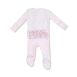 Angel Dear 2 Way Zipper Ruffle Back Footie For Baby Soft Ribbed Modal - Everetts Place Boutique - 