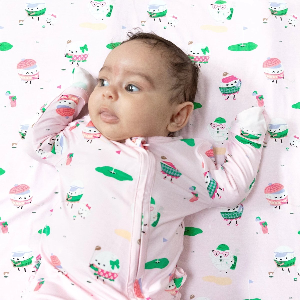 Angel Dear 2 Way Zipper Ruffle Back Footie Soft Bamboo Fabric - Everetts Place Boutique - 