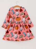 Rylee Faith Designs Colorful Plaid Ghost Print Dresses Set for Fun Halloween Celebrations - Apparel & Accessories > Clothing > Baby & Toddler Clothing > Baby & Toddler Dresses Dress