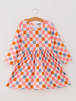 Rylee Faith Designs Colorful Plaid Ghost Print Dresses Set for Fun Halloween Celebrations - Apparel & Accessories > Clothing > Baby & Toddler Clothing > Baby & Toddler Dresses Dress