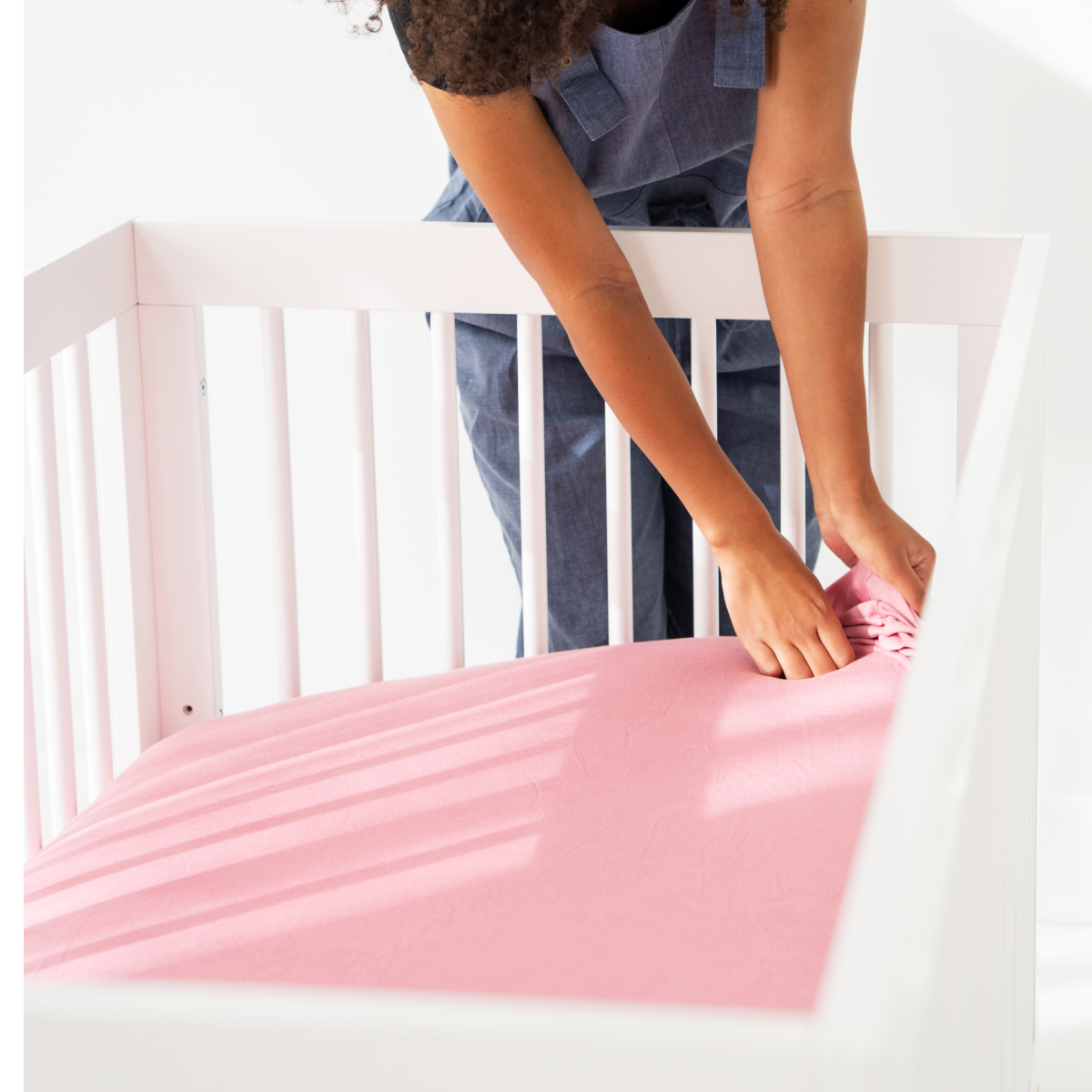 Soft & Breathable Bamboo Fitted Crib Sheet by Dreamland Baby