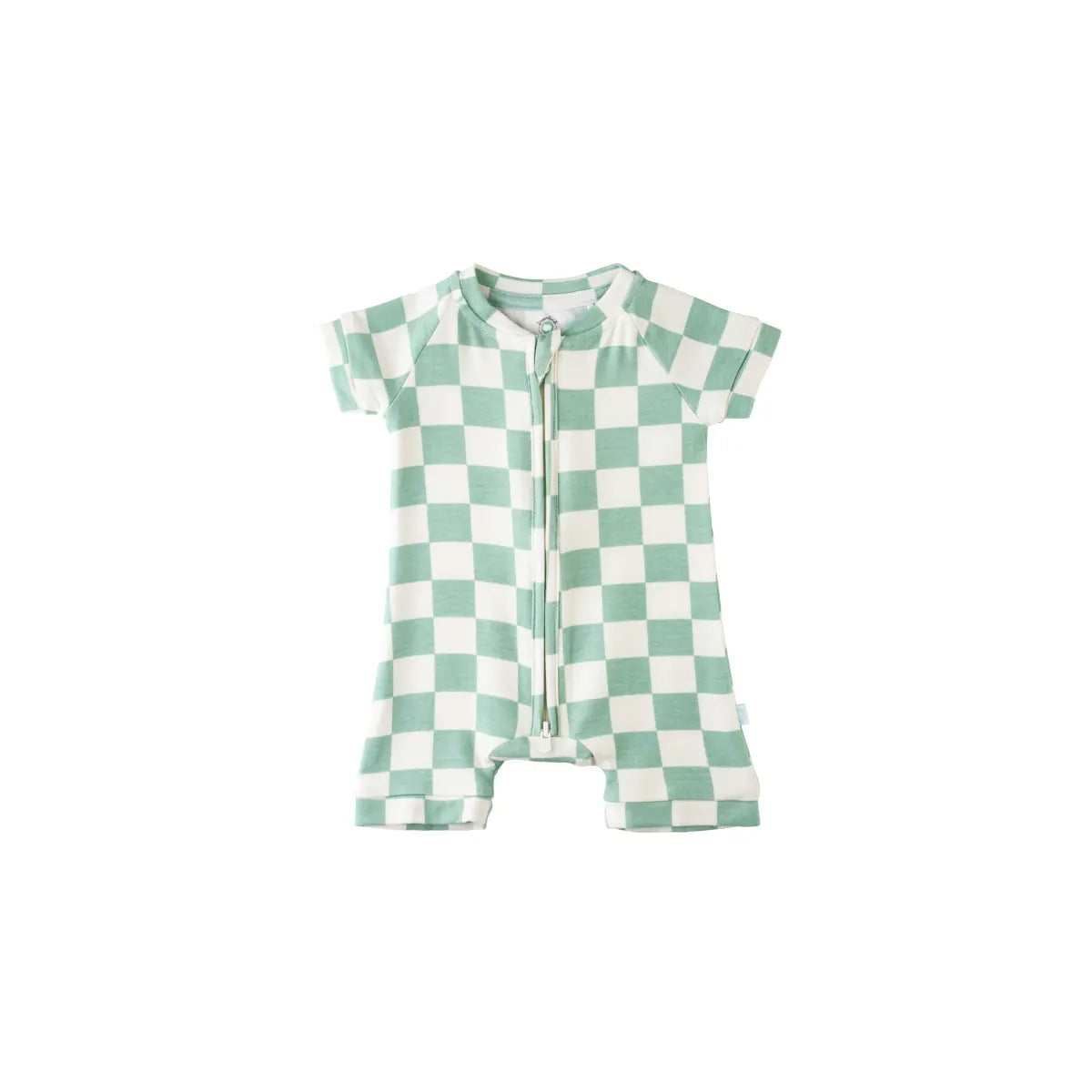 Baby Short Sleeve Bamboo Romper with LuxeWeave Fabric for Softness and Comfort.