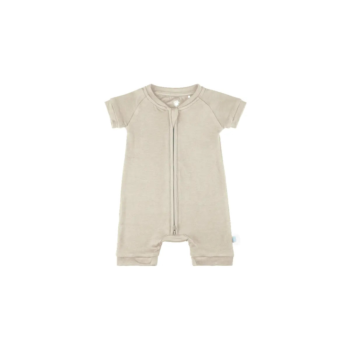 Baby Short Sleeve Bamboo Romper with LuxeWeave Fabric for Softness and Comfort.