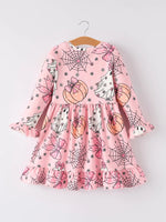 Rylee Faith Designs Spooky Halloween Dress with Ghost and Pumpkin Print for Festive Women - Apparel & Accessories > Clothing > Dresses Dress