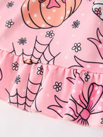 Rylee Faith Designs Spooky Halloween Dress with Ghost and Pumpkin Print for Festive Women - Apparel & Accessories > Clothing > Dresses Dress