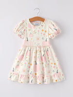 Rylee Faith Designs Cute Pumpkin Print Dress for Girls Perfect for Halloween Celebrations - Apparel & Accessories > Clothing > Dresses Dress