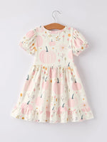 Rylee Faith Designs Cute Pumpkin Print Dress for Girls Perfect for Halloween Celebrations - Apparel & Accessories > Clothing > Dresses Dress