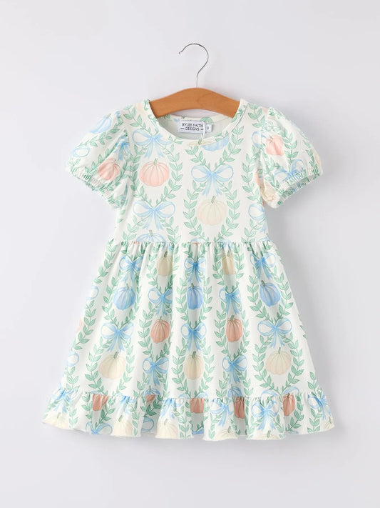 Playful Pumpkin Dress for Girls Perfect for Halloween Celebrations Rylee Faith Designs