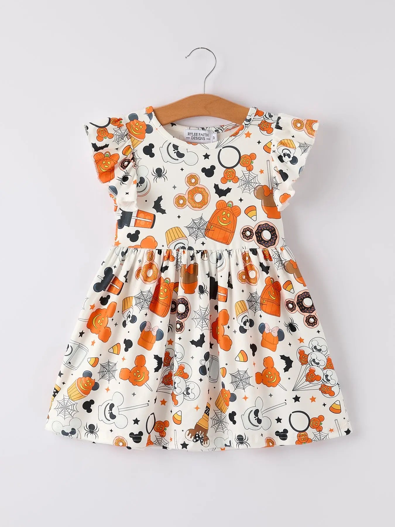 Rylee Faith Designs Halloween Character Pattern Dress for Girls Perfect for Parties - Apparel & Accessories > Clothing > Dresses Dress
