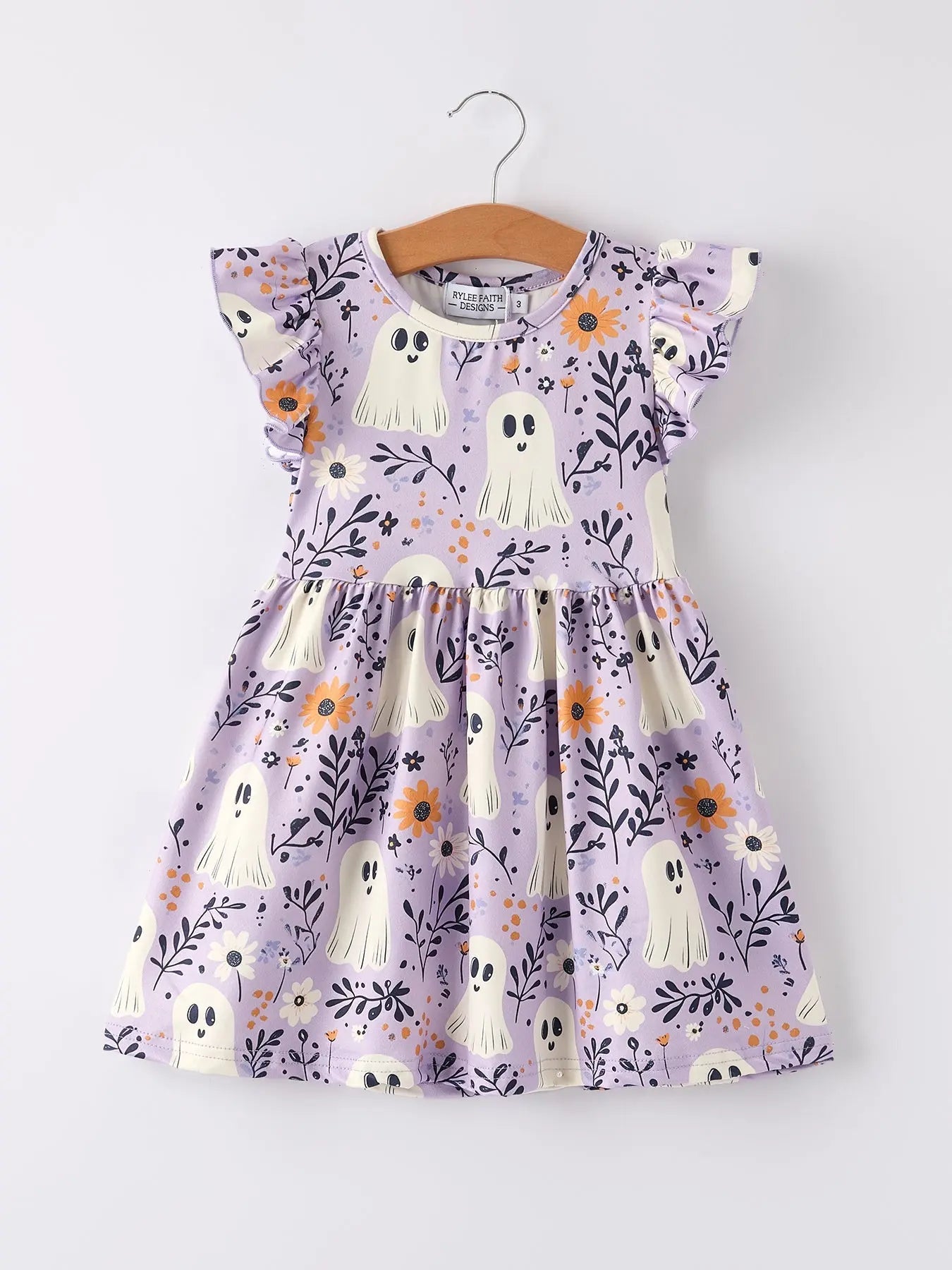 Rylee Faith Designs Magic Purple Ghost Flying Sleeve Dress for Halloween Parties - Apparel & Accessories > Clothing > Dresses Dress