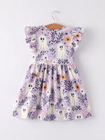 Rylee Faith Designs Magic Purple Ghost Flying Sleeve Dress for Halloween Parties - Apparel & Accessories > Clothing > Dresses Dress