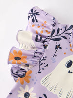 Rylee Faith Designs Magic Purple Ghost Flying Sleeve Dress for Halloween Parties - Apparel & Accessories > Clothing > Dresses Dress