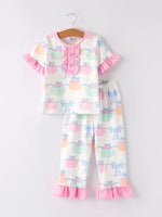 Rylee Faith Designs Cozy Halloween Pajamas with Ruffled Design for Girls Sleepwear - Apparel & Accessories > Clothing > Sleepwear & Loungewear > Pajamas Pajamas