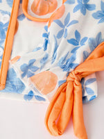 Rylee Faith Designs Thanksgiving Pumpkin Floral Print Pajama Set for Girls Cozy Comfort - Apparel & Accessories > Clothing > Sleepwear & Loungewear > Pajamas Pajamas