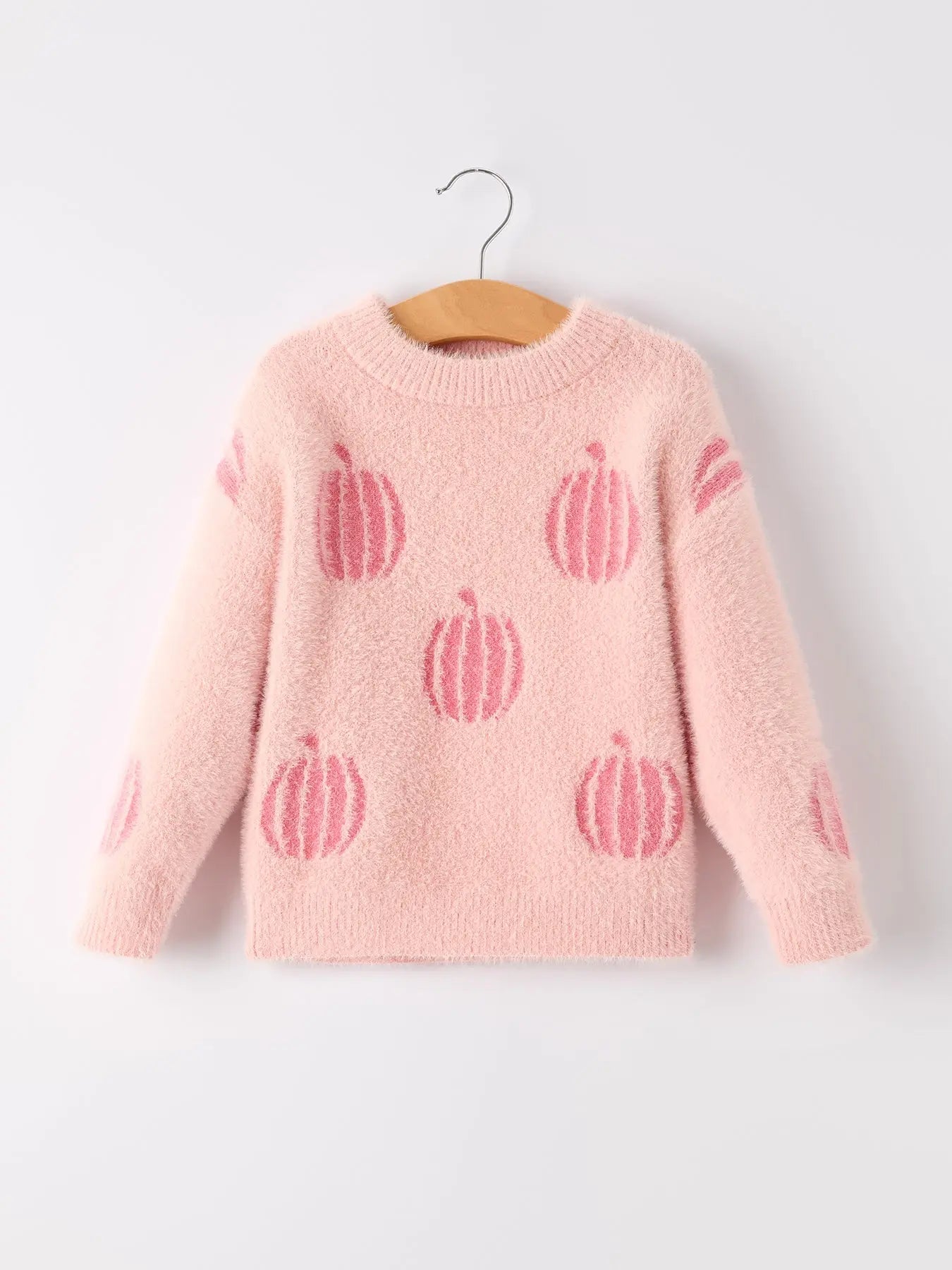 Rylee Faith Designs Cozy Pink Halloween Pullover Sweater for Girls Trick or Treat Fun - Apparel & Accessories > Clothing > Baby & Toddler Clothing > Baby & Toddler Tops > Sweaters Top