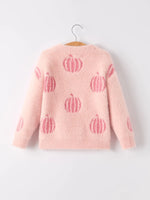 Rylee Faith Designs Cozy Pink Halloween Pullover Sweater for Girls Trick or Treat Fun - Apparel & Accessories > Clothing > Baby & Toddler Clothing > Baby & Toddler Tops > Sweaters Top
