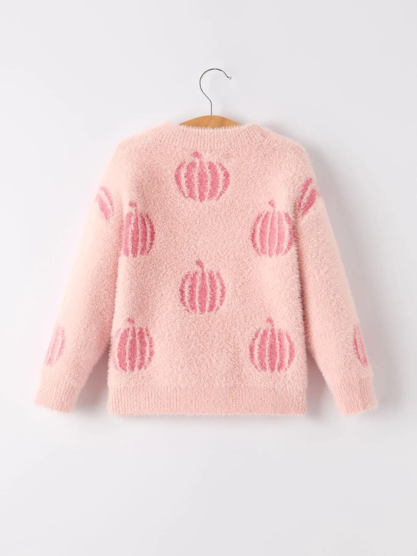 Rylee Faith Designs Cozy Pink Halloween Pullover Sweater for Girls Trick or Treat Fun - Apparel & Accessories > Clothing > Baby & Toddler Clothing > Baby & Toddler Tops > Sweaters Top
