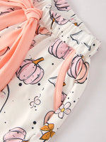 Rylee Faith Designs Cozy Halloween Ghost Pumpkin Print Pajama Set for Girls - Apparel & Accessories > Clothing > Sleepwear & Loungewear > Pajamas Pajamas