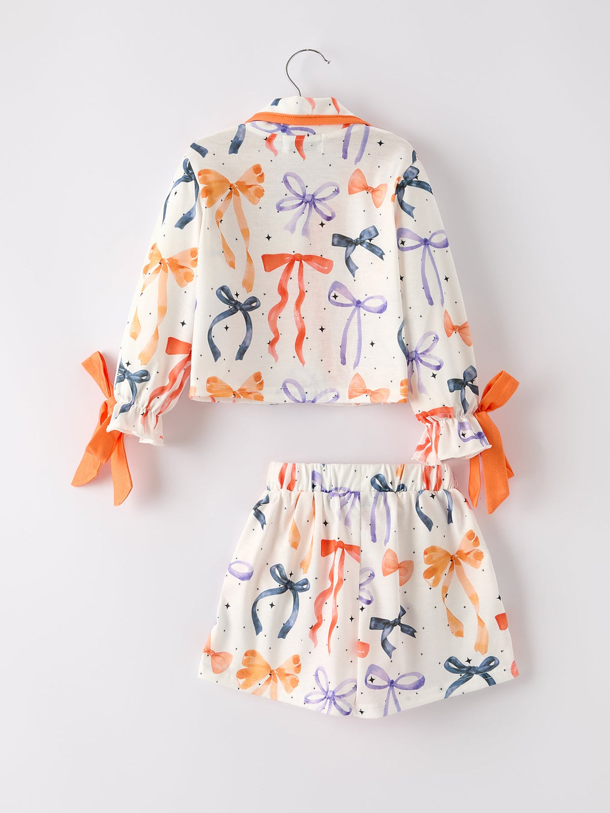 Halloween Mommy and Me Bow Print Polyester Spandex Loungewear Set by Rylee Faith Designs