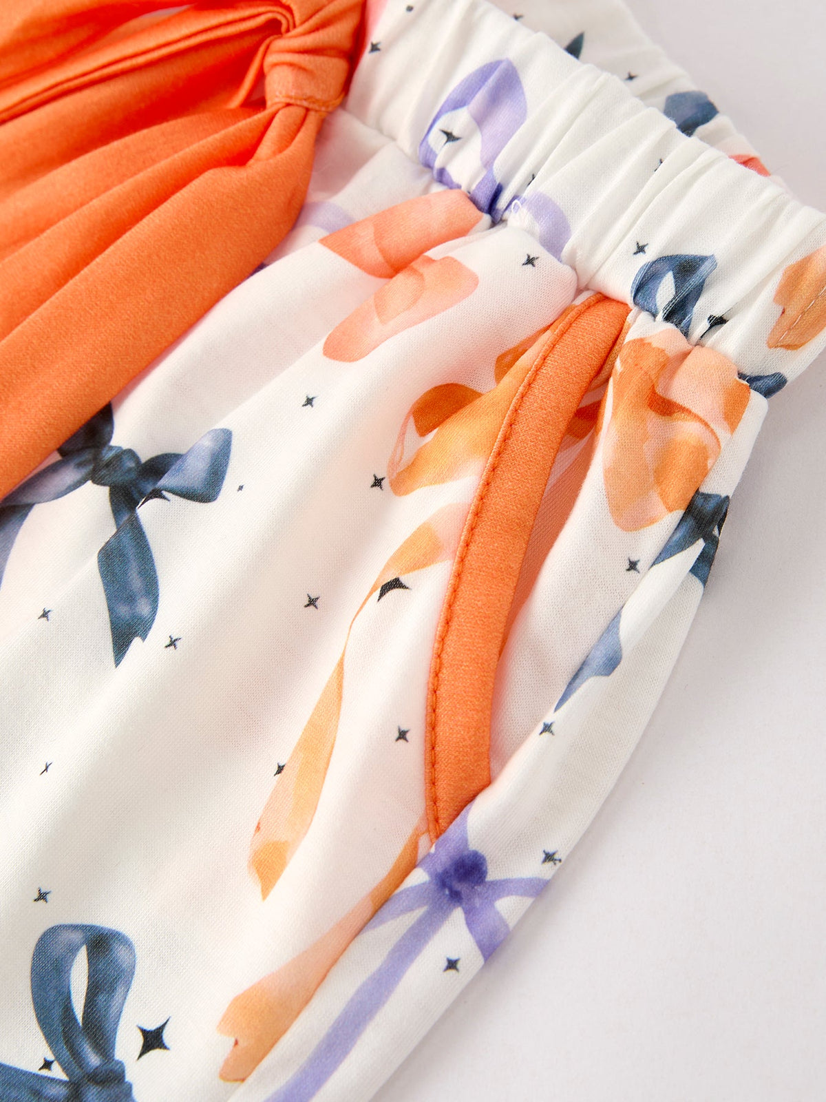 Halloween Mommy and Me Bow Print Polyester Spandex Loungewear Set by Rylee Faith Designs