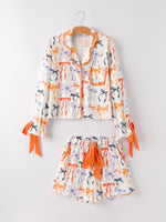 Halloween Mommy and Me Bow Print Polyester Spandex Loungewear Set by Rylee Faith Designs