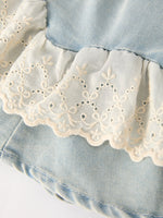 Denim Lace Girls Two-Piece Set, Summer by Rylee Faith Designs (view 11 of 11)