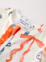 Rylee Faith Designs Cozy Halloween Bow Print Pajama Romper for Moms and Daughters - Apparel & Accessories > Clothing > Baby & Toddler Clothing > Baby & Toddler Outfits Romper