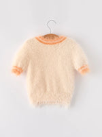 Rylee Faith Designs Vibrant Orange Pullover Sweater for Girls with Cozy Halloween Design - Apparel & Accessories > Clothing > Baby & Toddler Clothing > Baby & Toddler Tops > Sweaters Top