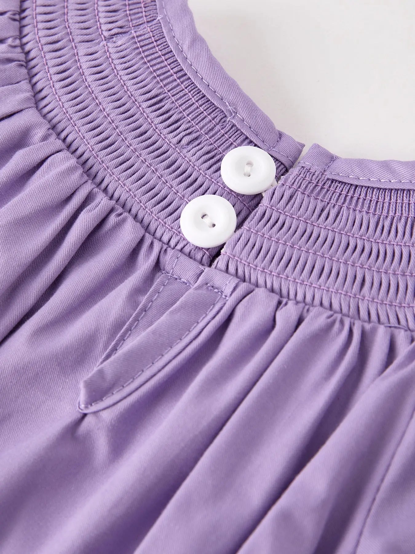 Rylee Faith Designs Adorable Purple Halloween Smock Romper with Embroidery for Baby Girls - Apparel & Accessories > Clothing > Baby & Toddler Clothing > Baby One-Pieces Romper
