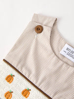 Rylee Faith Designs Seasonal Pumpkin Smock Embroidered Romper for Baby Boys Fall Fashion - Apparel & Accessories > Clothing > Baby & Toddler Clothing > Baby & Toddler Outfits Romper