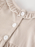 Rylee Faith Designs Charming Plaid Baby Girl Romper with Pumpkin Embroidery for Fall Festivities - Apparel & Accessories > Clothing > Baby & Toddler Clothing > Baby One-Pieces Romper