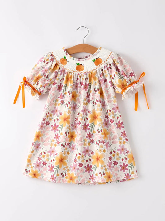 Adorable Baby Girl Dress with Pumpkin Embroidery for Fall Celebrations Rylee Faith Designs