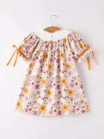 Rylee Faith Designs Adorable Baby Girl Dress with Pumpkin Embroidery for Fall Celebrations - Apparel & Accessories > Clothing > Baby & Toddler Clothing > Baby & Toddler Dresses Dress