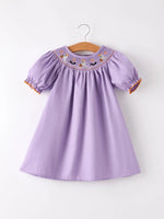 Rylee Faith Designs Charming Purple Halloween Dress with Embroidery for Baby Girls - Apparel & Accessories > Clothing > Baby & Toddler Clothing > Baby & Toddler Dresses Dress