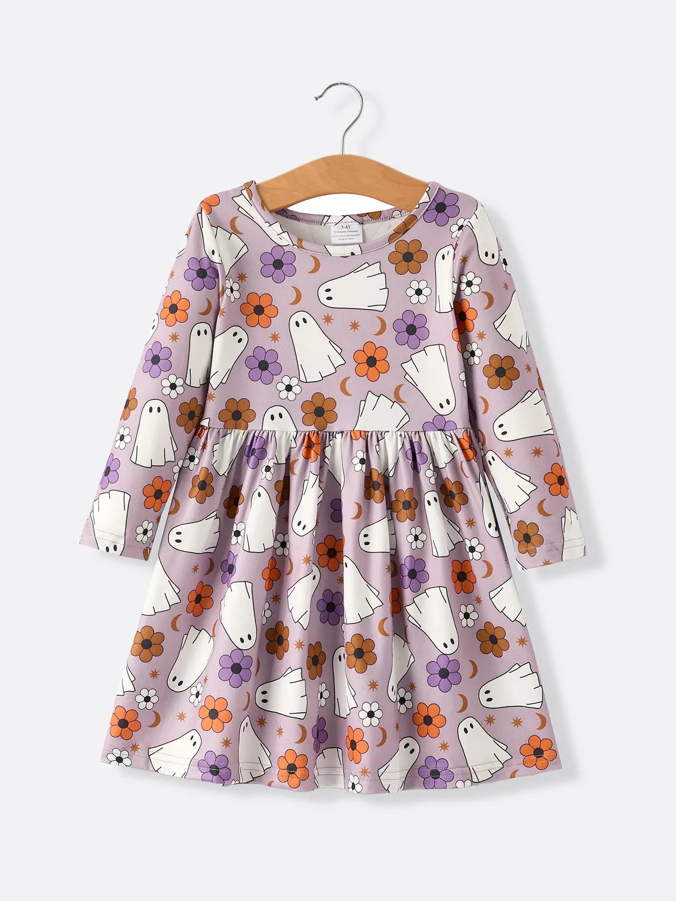 Rylee Faith Designs Charming Halloween Dress Set with Ghost Graphics for Girls - Apparel & Accessories > Clothing > Dresses Dress