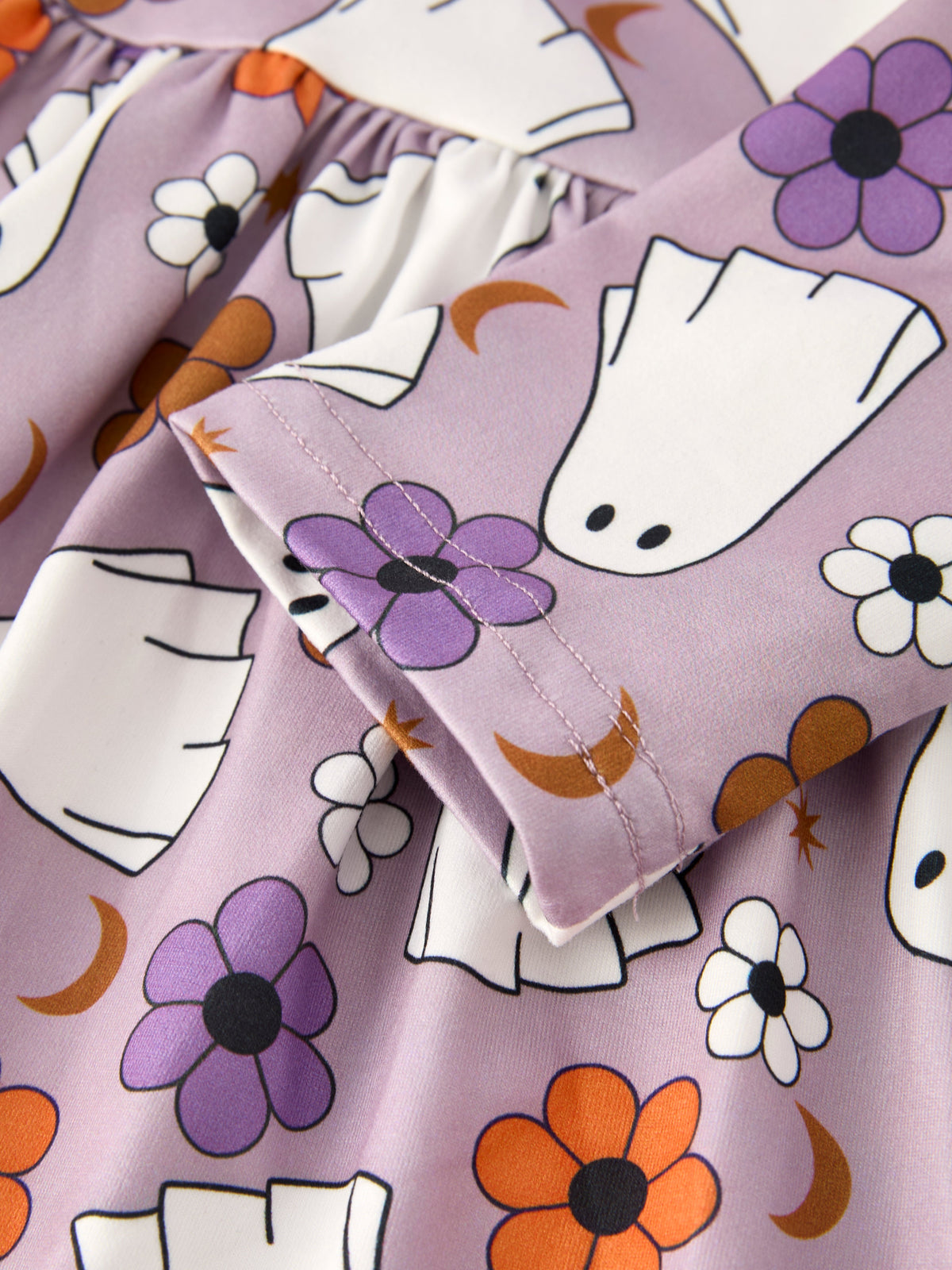 2 Piece Halloween Ghost Striped Girls Dress Set by Rylee Faith Designs