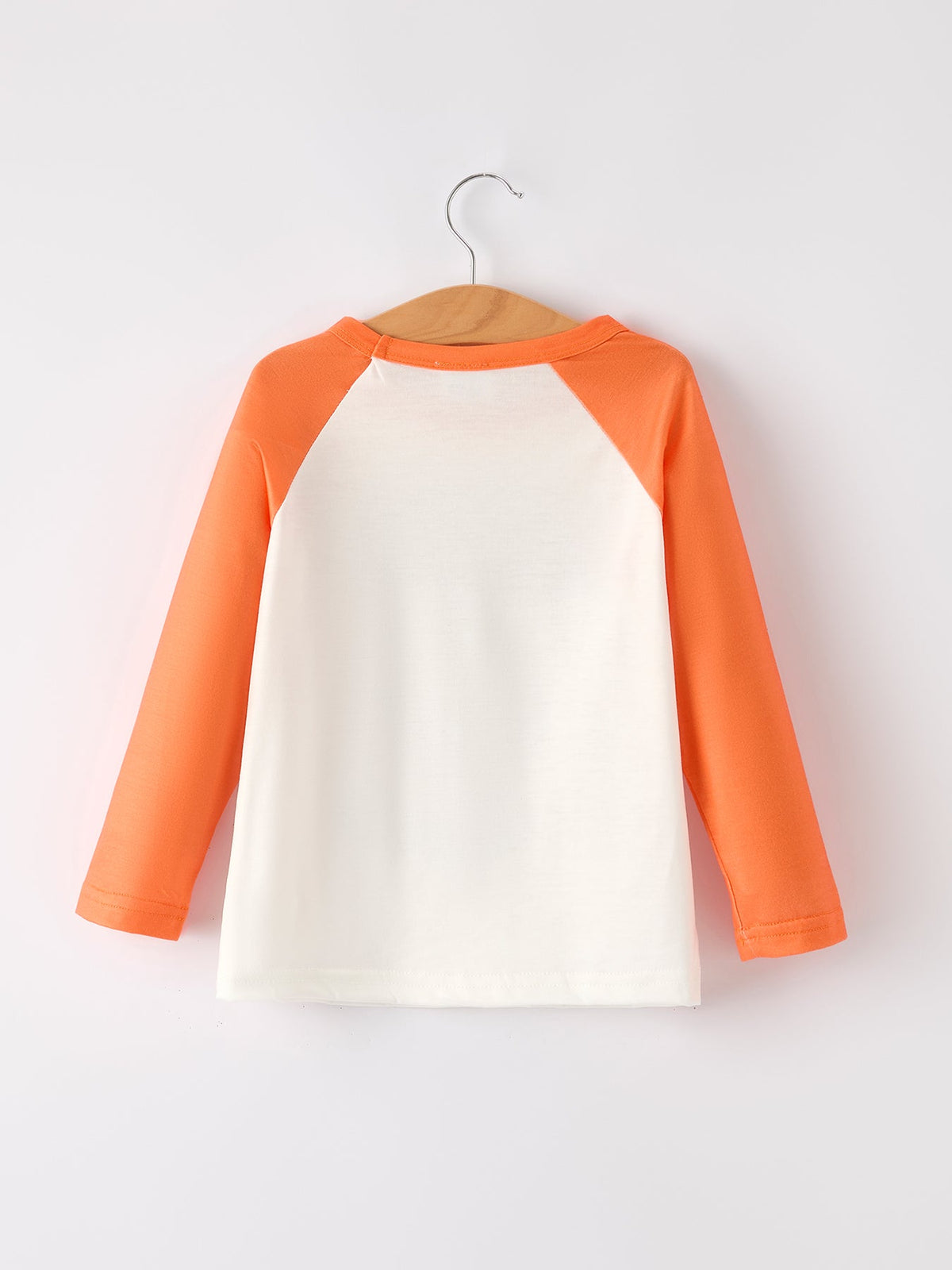 Thanksgiving Pumpkin Letters Print Long Sleeve Boys Top by Rylee Faith Designs