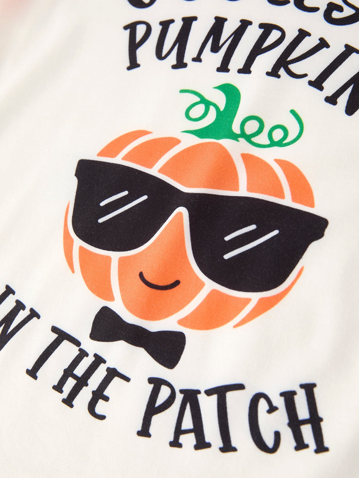 Thanksgiving Pumpkin Letters Print Long Sleeve Boys Top by Rylee Faith Designs