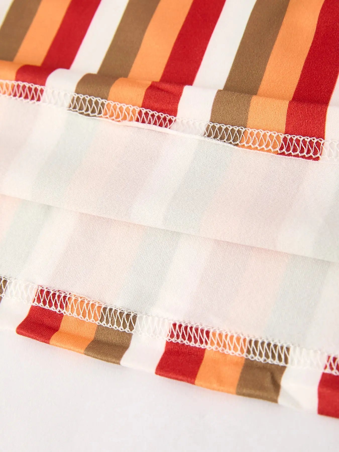 Charming Thanksgiving Pumpkin Stripe Print Dress Set for Little Girls Rylee Faith Designs