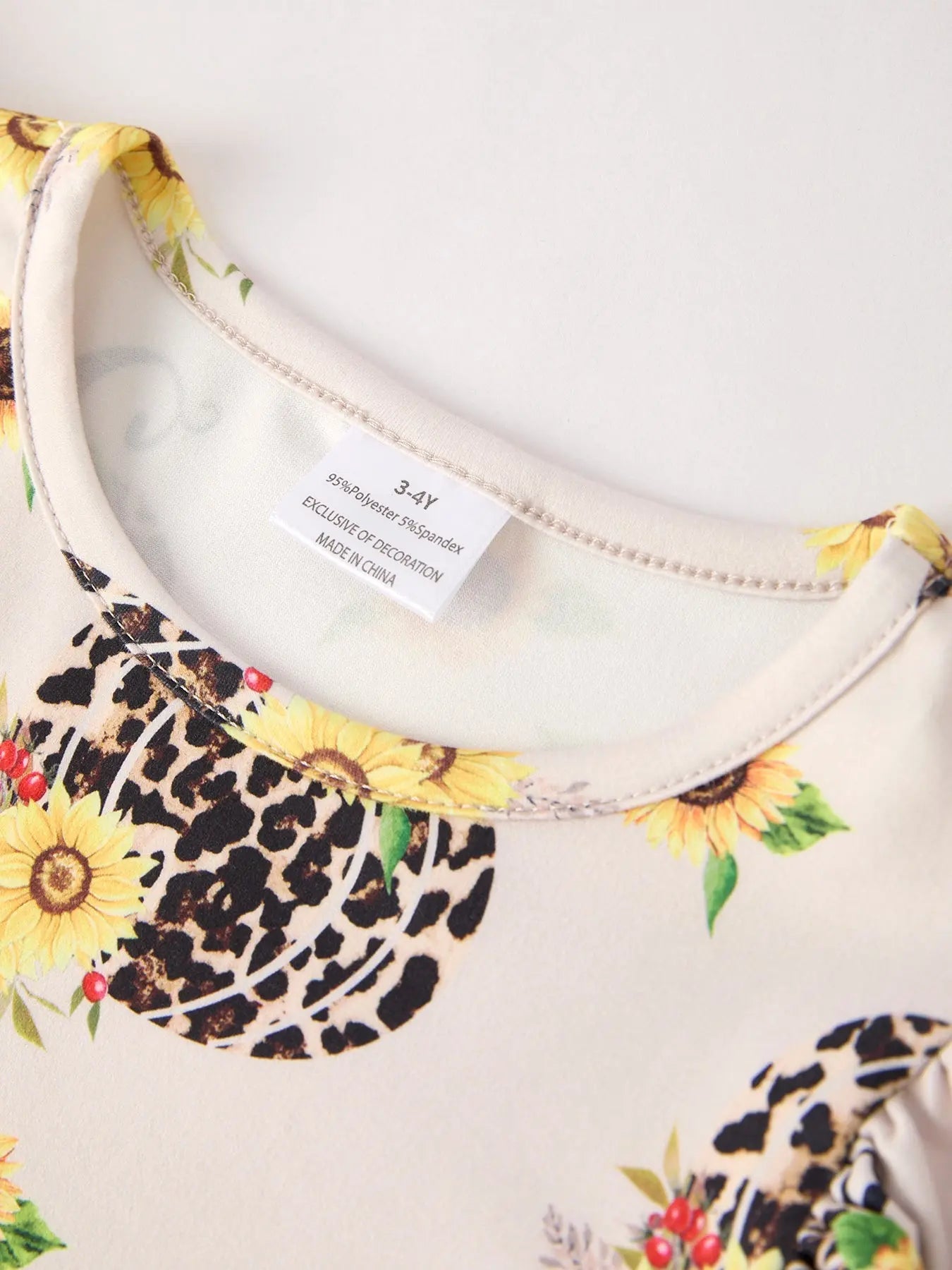 Charming Floral Print Dress with Pumpkin and Leopard Design for Girls Rylee Faith Designs