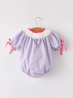 Rylee Faith Designs Adorable Purple Halloween Spider Smock Romper for Girls Festive Wear - Apparel & Accessories > Clothing > Baby & Toddler Clothing > Baby One-Pieces Romper