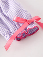 Rylee Faith Designs Adorable Purple Halloween Spider Smock Romper for Girls Festive Wear - Apparel & Accessories > Clothing > Baby & Toddler Clothing > Baby One-Pieces Romper
