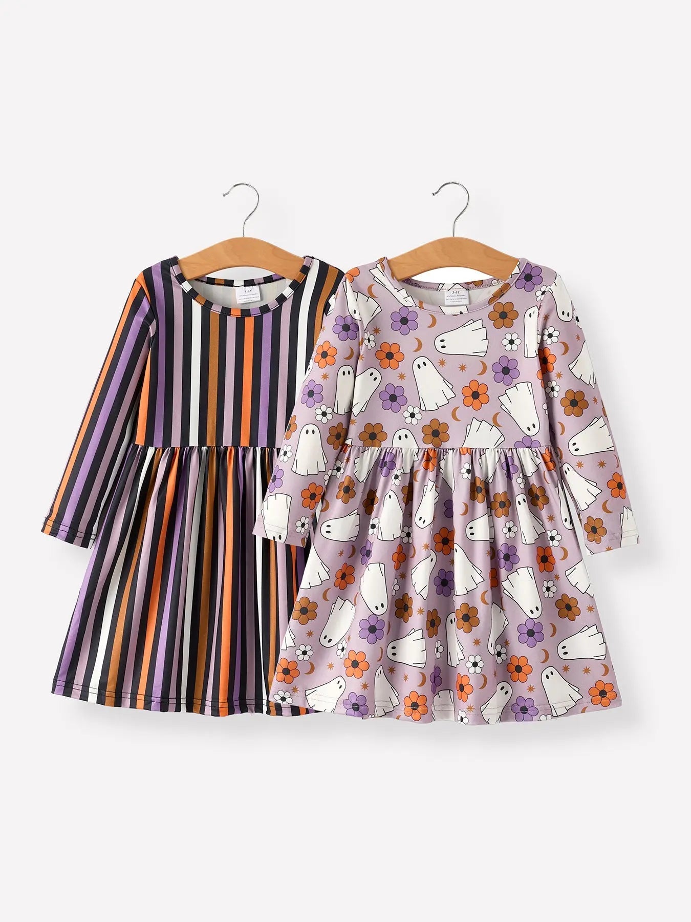 Rylee Faith Designs Charming Halloween Dress Set with Ghost Graphics for Girls - Apparel & Accessories > Clothing > Dresses Dress