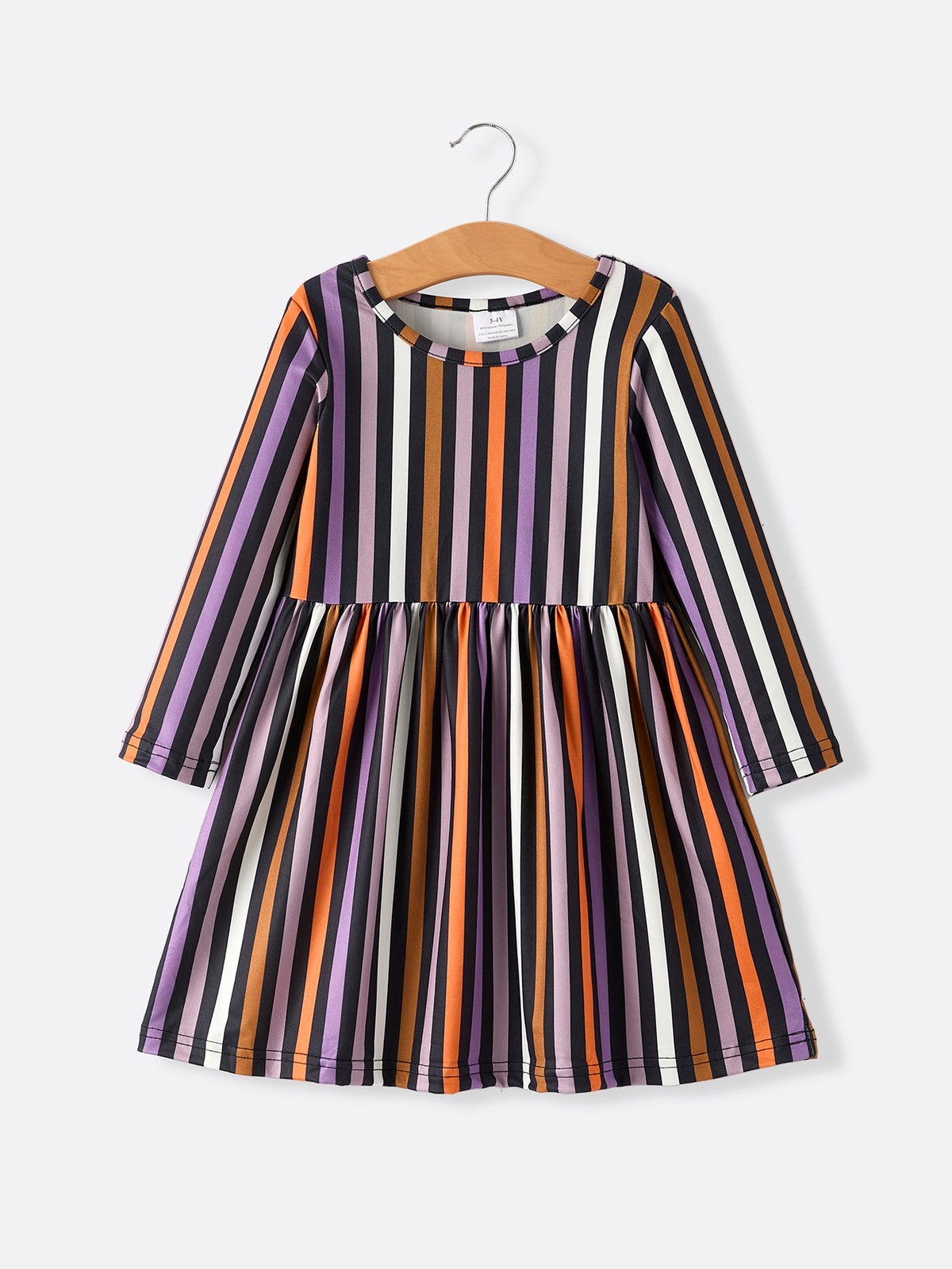 2 Piece Halloween Ghost Striped Girls Dress Set by Rylee Faith Designs