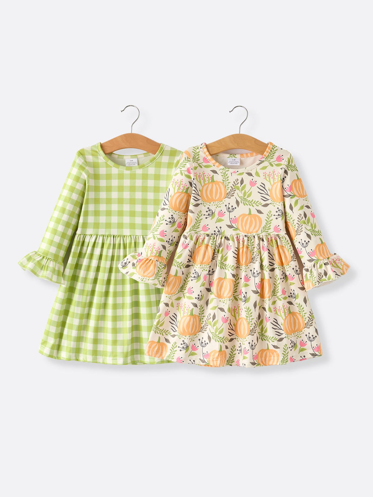 2 Piece Fall Halloween Thanksgiving Girls Dress Set by Rylee Faith Designs