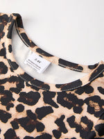 Fall Pumpkin Leopard Print Autumn Girls Ruffle Two-Piece Dress by Rylee Faith Designs